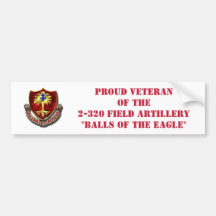 320th Field Artillery Bumper Sticker