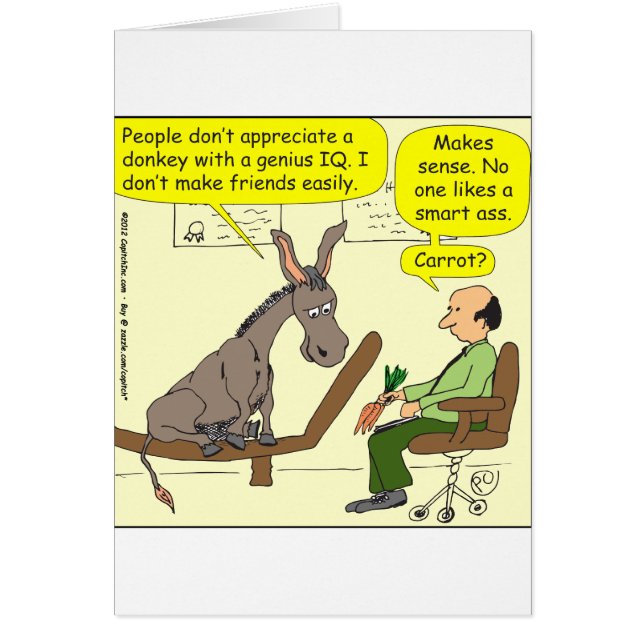 321 donkey genius smart a$$ colour cartoon (Front)