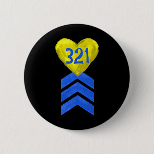321 Trisomy 21 Down Syndrome Awareness 2 Inch Round Button