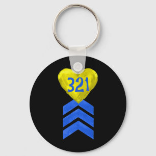 321 Trisomy 21 Down Syndrome Awareness  Keychain