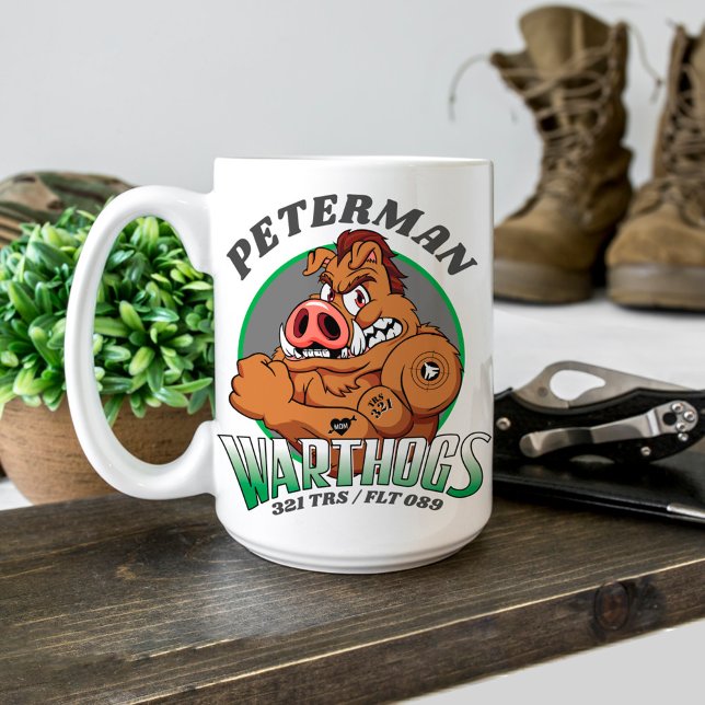 321 Warthogs Air Force BMT Graduation Custom Gift Coffee Mug (321 TRS Warthogs Air Force Basic Military Training Graduation gift Airman graduate proud mom or dad)