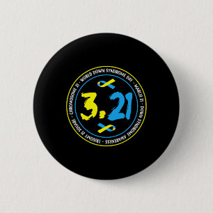321 World Down Syndrome Awareness 2 Inch Round Button