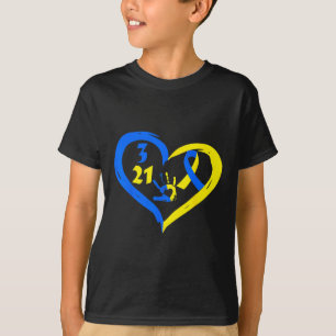 321 World Down Syndrome Awareness Day Heart March T-Shirt