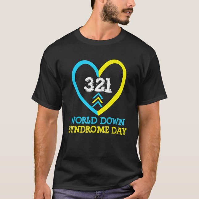 321 World Down Syndrome Awareness Day , Trisomy 21 T-Shirt (Front)
