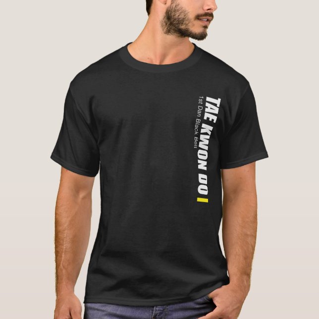 323-1-2 1st Dan Black Belt Tae Kwon Do Shirt (Front)