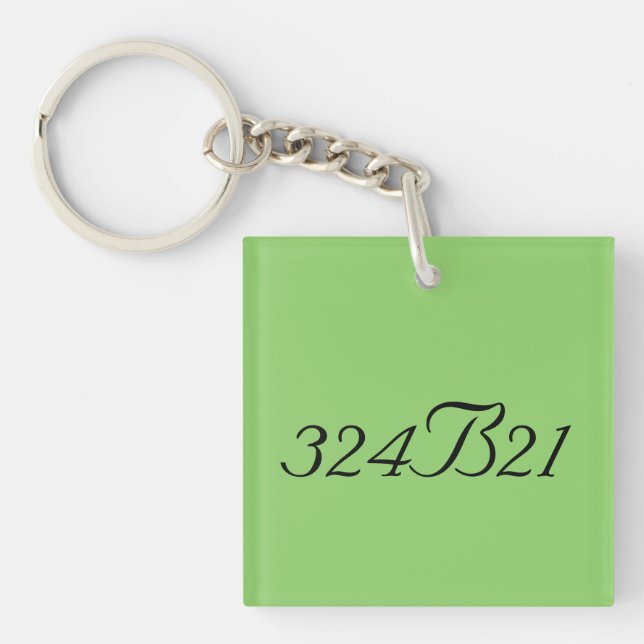 324B21 Cosima number Orphan Black, Italic Keychain (Front)
