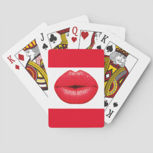 327493 RED SMOOCH LIPS KISS MAKEUP BEAUTY LOVE FAS PLAYING CARDS