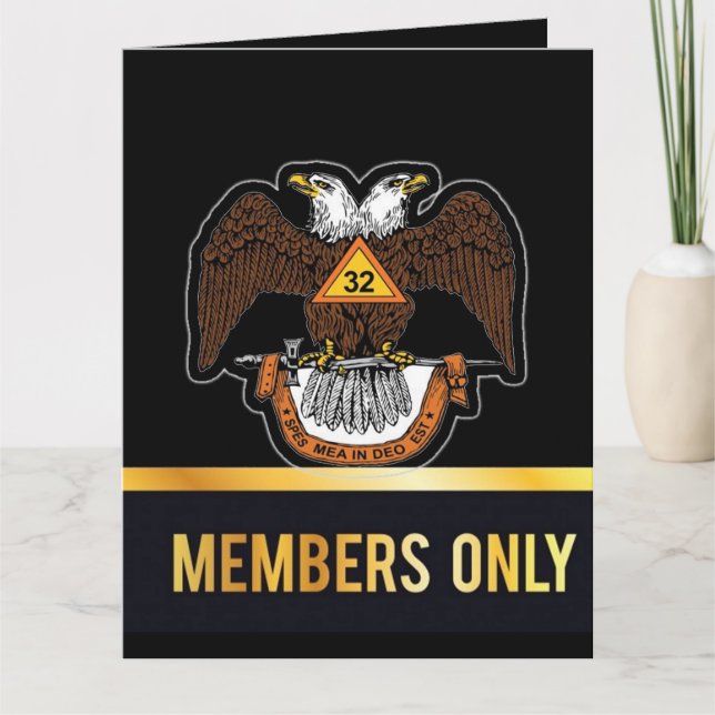 32 degree mason greeting card (Front)