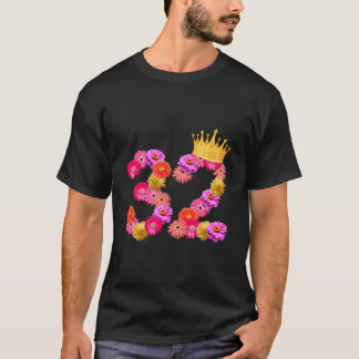 32 Flower Crown Its My 32Nd T-Shirt