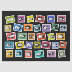 32 graphic portraits of the greatest composers tissue paper