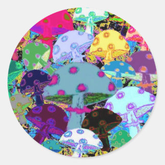 32 Mushrooms #2 Classic Round Sticker