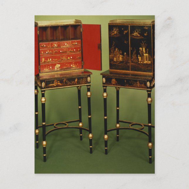 32:Two Chinoiserie cabinets, c.1770 Postcard (Front)