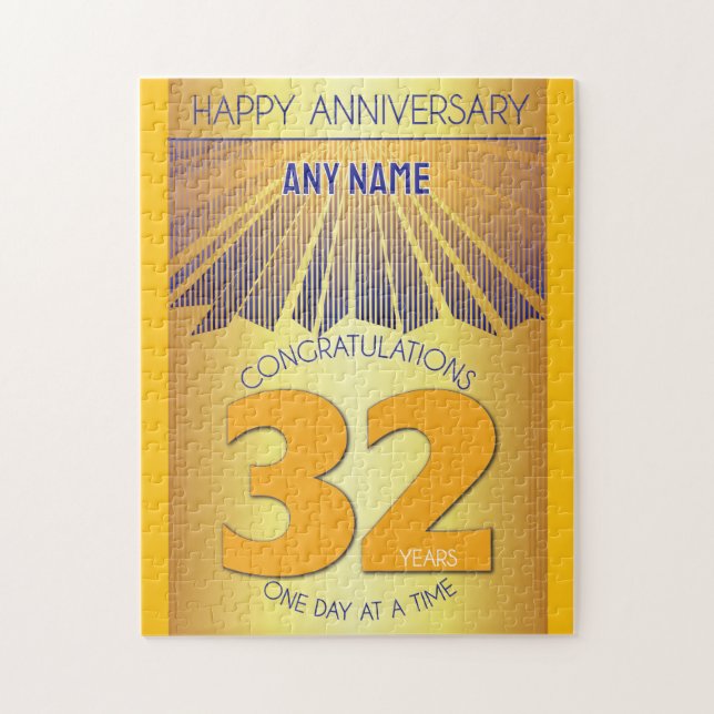 32 Year | AA 12 Step Anniversary Personalized Jigsaw Puzzle (Vertical)
