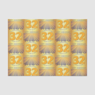 32 Year   Golden Ray 12 Step Anniversary Tissue Pa Paper