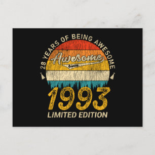32 Year Old Bday 1993 Awesome 32nd Birthday Gift Postcard