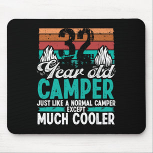 32 Year Old Camper Scouting Vintage Camping 32 Bir Mouse Pad