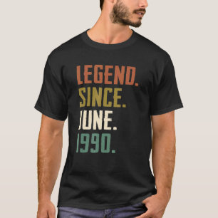 32 Years Old Legend Since June 1990 32nd Birthday T-Shirt