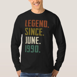 32 Years Old Legend Since June 1990 32nd Birthday T-Shirt