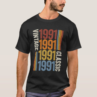 32 Years Old Vintage 1991 32Nd Birthday Decoration T-Shirt