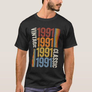 32 Years Old Vintage 1991 32Nd Birthday Decoration T-Shirt