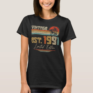 32 Years Old Vintage 1991 32th Birthday T-Shirt