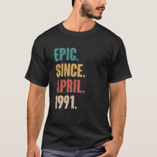 32 Years Old Vintage 1991 Birthday 32nd Decoration T-Shirt