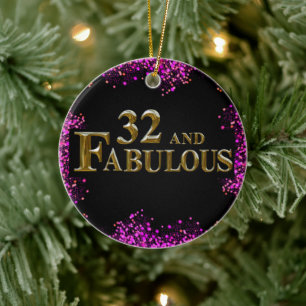 32nd Birthday  Ceramic Ornament