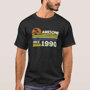 32nd Birthday Men Women Awesome Since 1990 32 Year T-Shirt