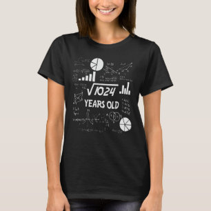 32nd Birthday Square Root Math 32 Years Old Bday T-Shirt