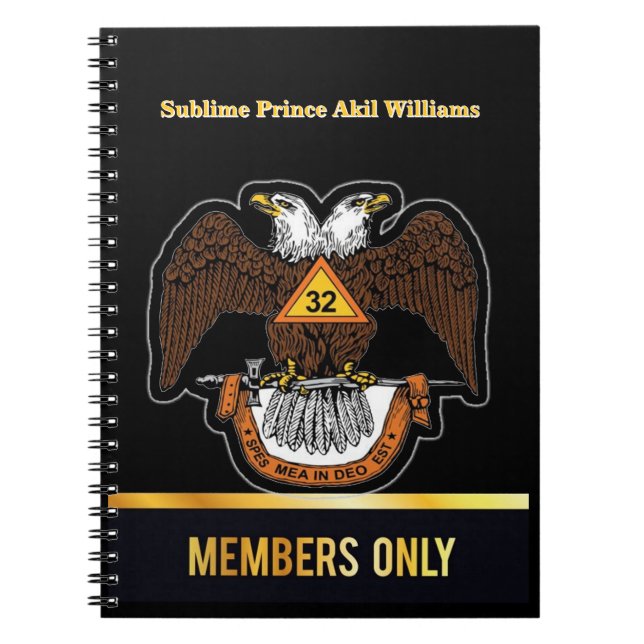 32nd degree mason  notebook (Front)