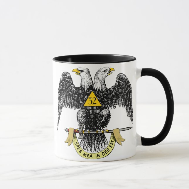 32nd Degree Scottish Rite Black Eagle Mug (Right)