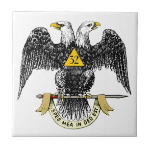 32nd Degree Scottish Rite Black Eagle Tile