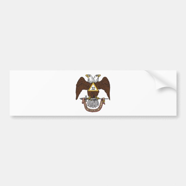 32nd Degree Scottish Rite Brown Eagle Bumper Sticker (Front)