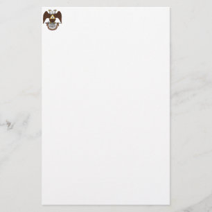 32nd Degree Scottish Rite Brown Eagle Stationery