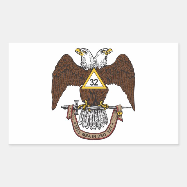 32nd Degree Scottish Rite Brown Eagle Sticker (Front)