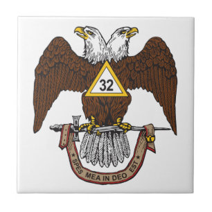 32nd Degree Scottish Rite Brown Eagle Tile