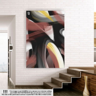 32x42" Trend Abstract Art Black White Powdery  Canvas Print