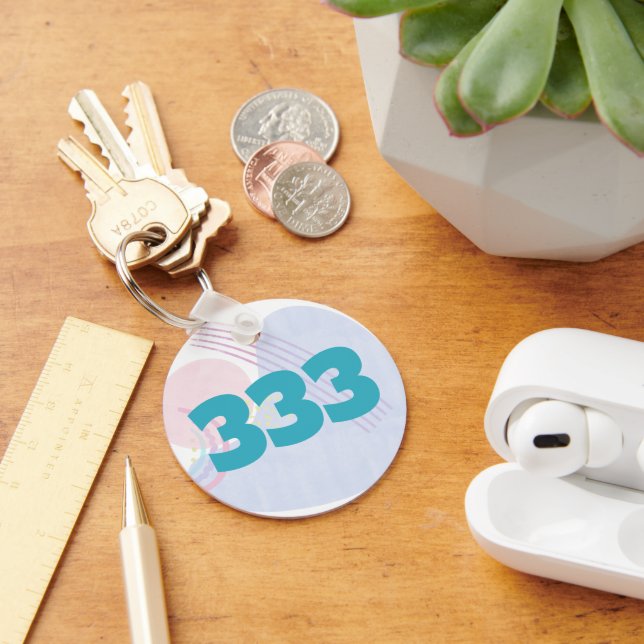333 Angel Number Guidance Support Manifestation Keychain (Desk)