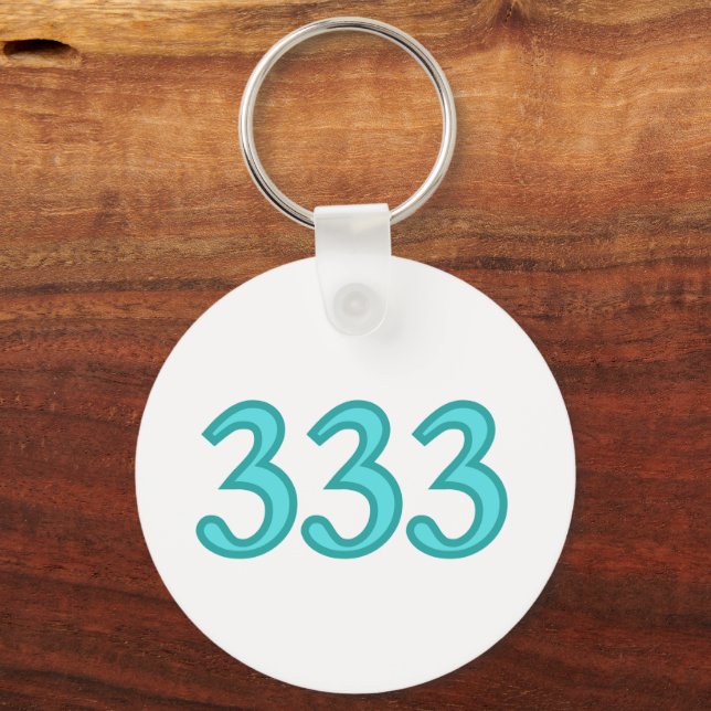 333 Angel Number Spiritual Awareness Keychain (Front)