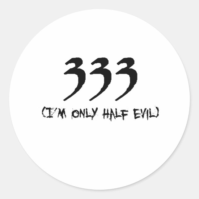 333 CLASSIC ROUND STICKER (Front)