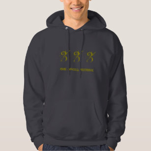 333 - THE ANGEL NUMBER, Hooded Sweatshirt, Grey Hoodie