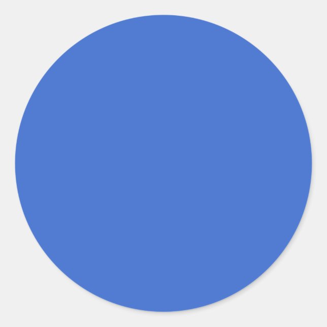 3366CC Solid Blue Background Colour Template Classic Round Sticker (Front)