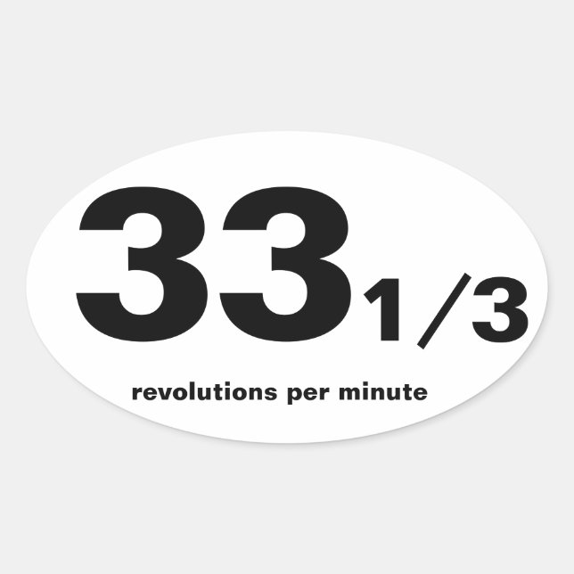 33 1/3 rpm parody marathon sticker long play (Front)