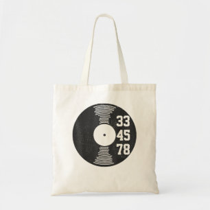 33 45 78 RPM Vintage Retro Vinyl Record DJ Music G Tote Bag