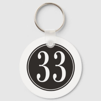#33 Black Circle Keychain