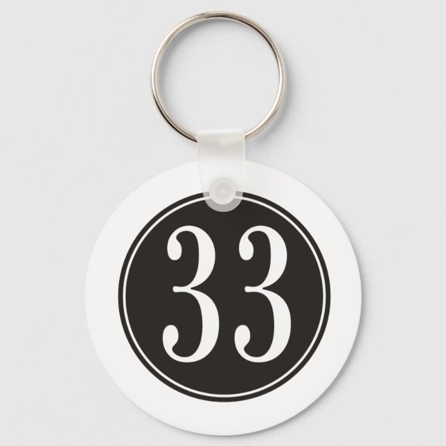 #33 Black Circle Keychain (Front)