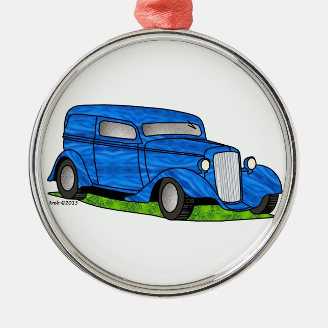 33 Chevy Sedan Delivery Metal Ornament (Front)