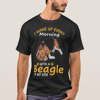 33 I Wake Up Every Morning With A Beagle By My Sid T-Shirt