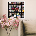 33 Photo Template Personalized Custom Made Collage Poster<br><div class="desc">33 Photo Template Personalized Custom Made Collage poster from Ricaso - perfect keepsake - change the background colour by clicking on "customize further"</div>
