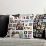 33 Photo Template Personalized Custom Made Collage Throw Pillow<br><div class="desc">33 Photo Template Personalized Custom Made Collage pillow from Ricaso - perfect keepsake - change the background color by clicking on "customize further"</div>